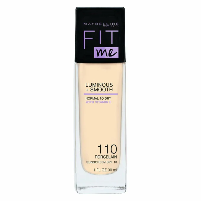 Maybelline New York Fit Me Liquid Foundation SPF 18 - 110 Porcelain thumbnail 1