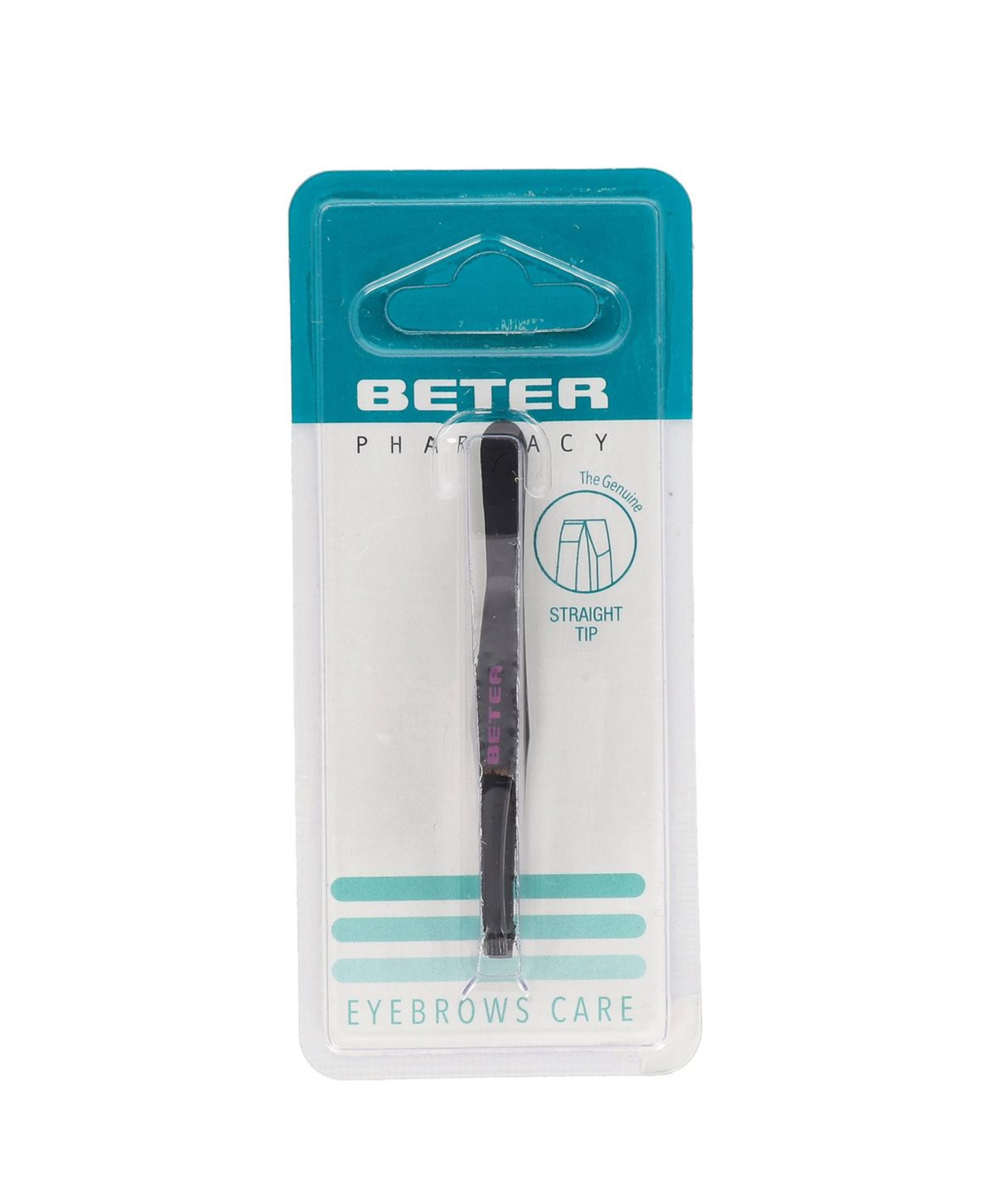 Beter Black Coated Steel Straight Tip Tweezers 24003  thumbnail 2