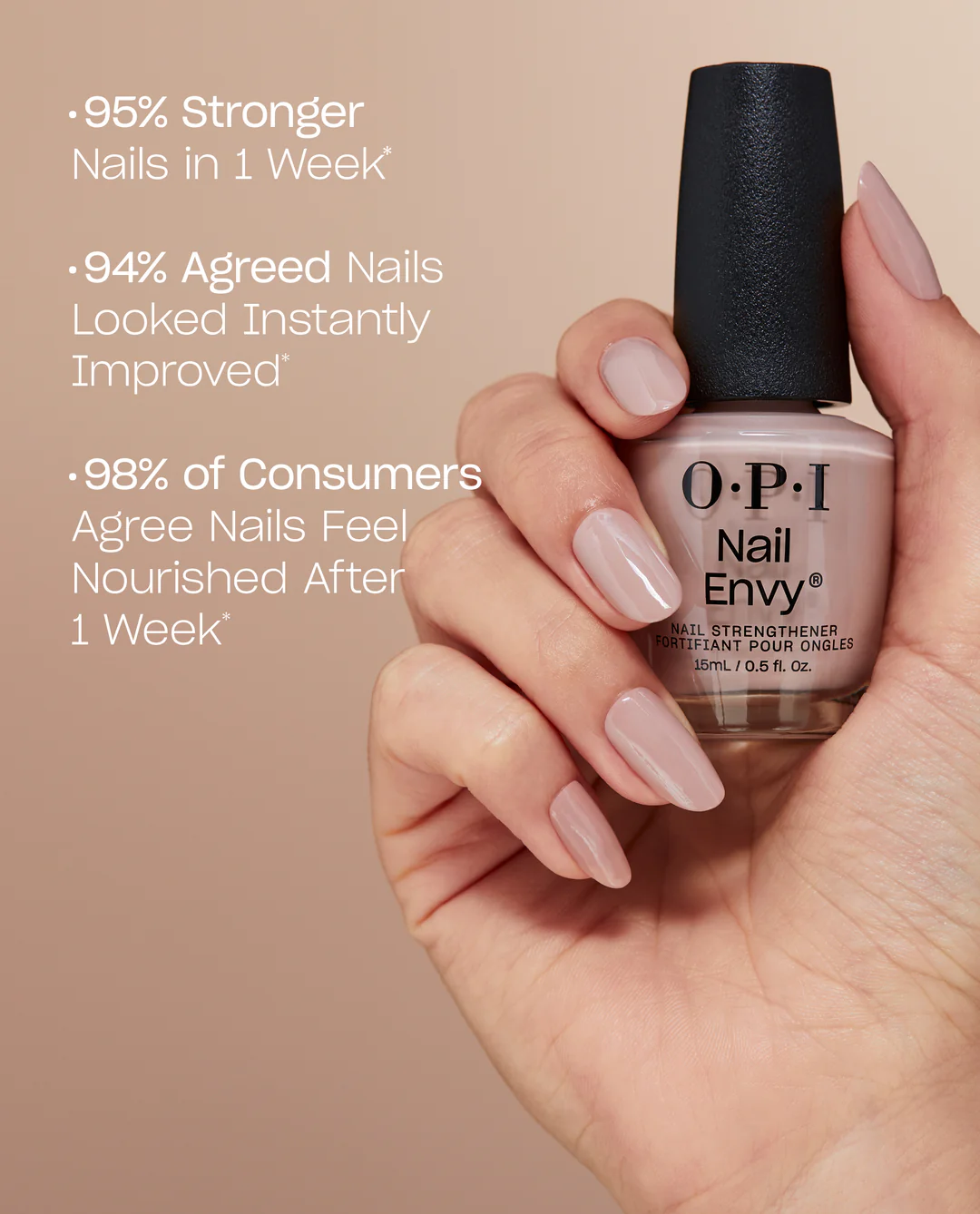 O.P.I Nail Envy Double Nude-y Nail Strengthener - Double Nude thumbnail 3