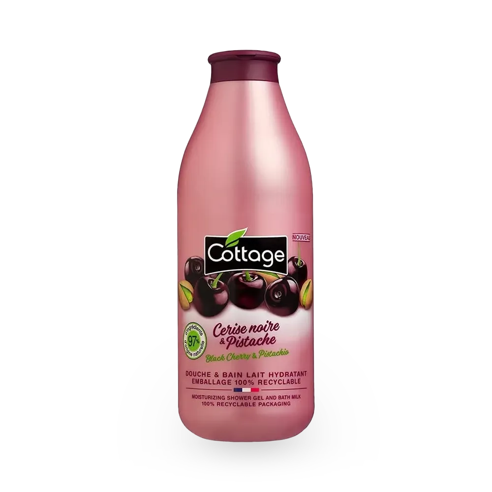 Cottage Moisturizing Shower Gel and Bath Milk Black Cherry & Pistachio - 750 ml thumbnail 1