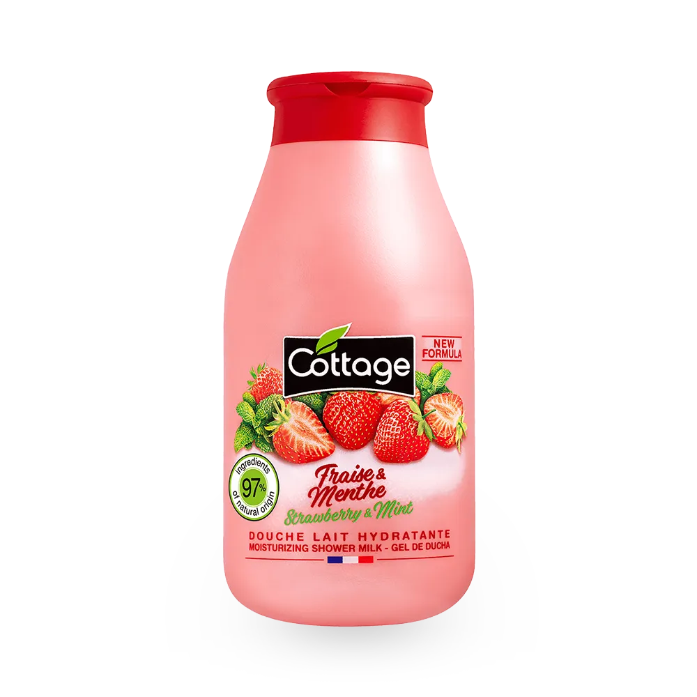 Cottage Strawberry & Mint Moisturizing Shower Gel and Bath Milk - 250 ml thumbnail 1