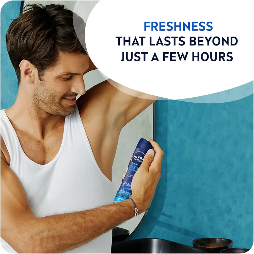 Nivea 48H Fresh Active Deodorant Spray - 200 ml thumbnail 4