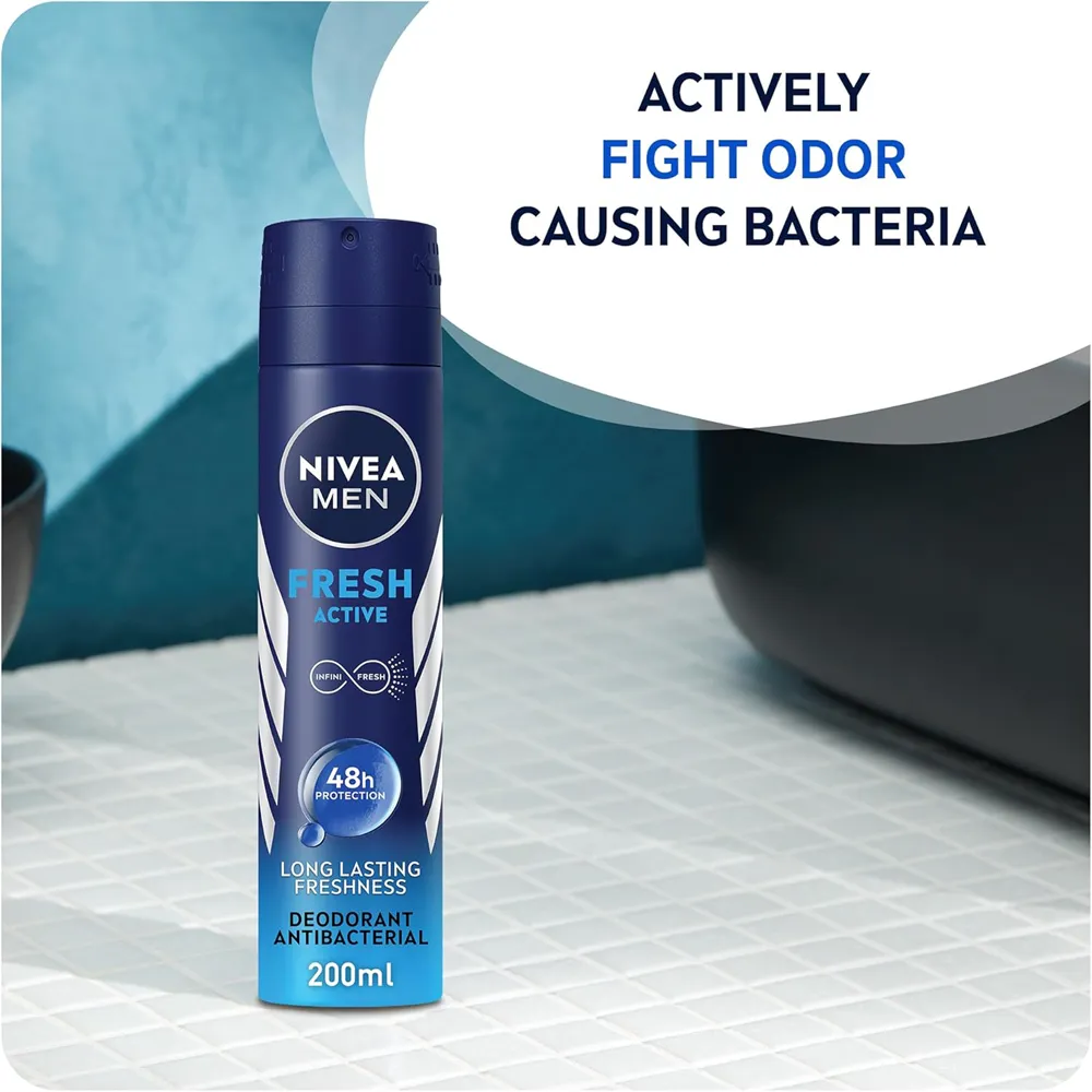 Nivea 48H Fresh Active Deodorant Spray - 200 ml thumbnail 6