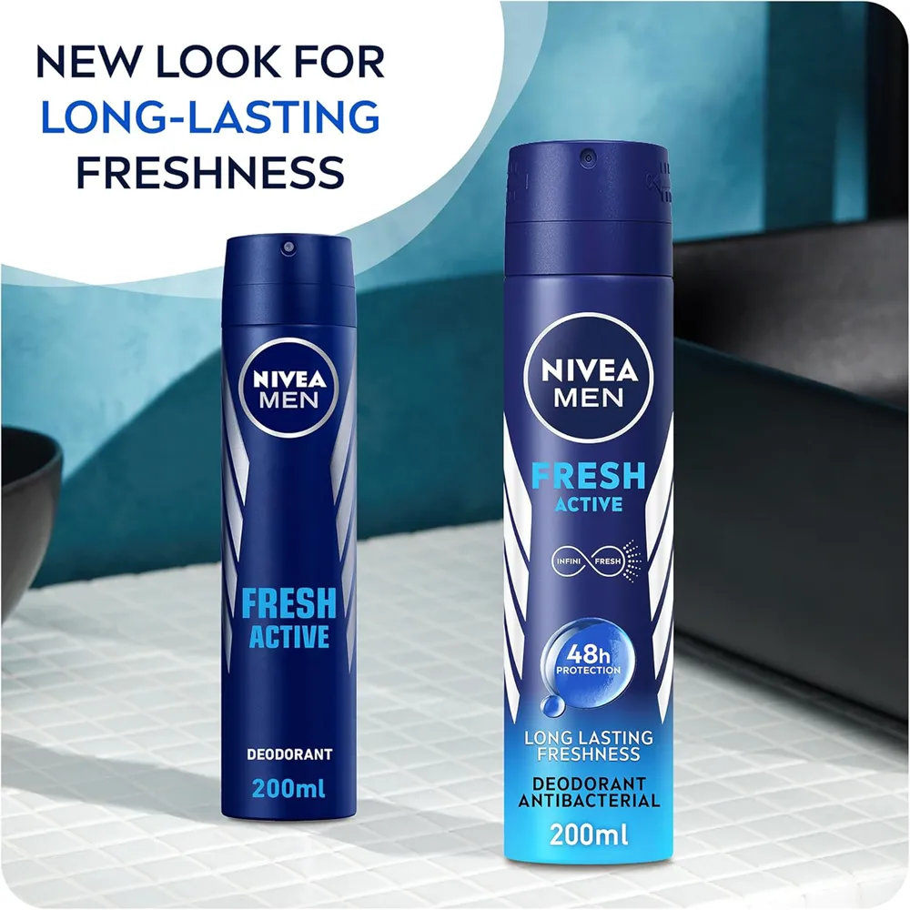 Nivea 48H Fresh Active Deodorant Spray - 200 ml thumbnail 7