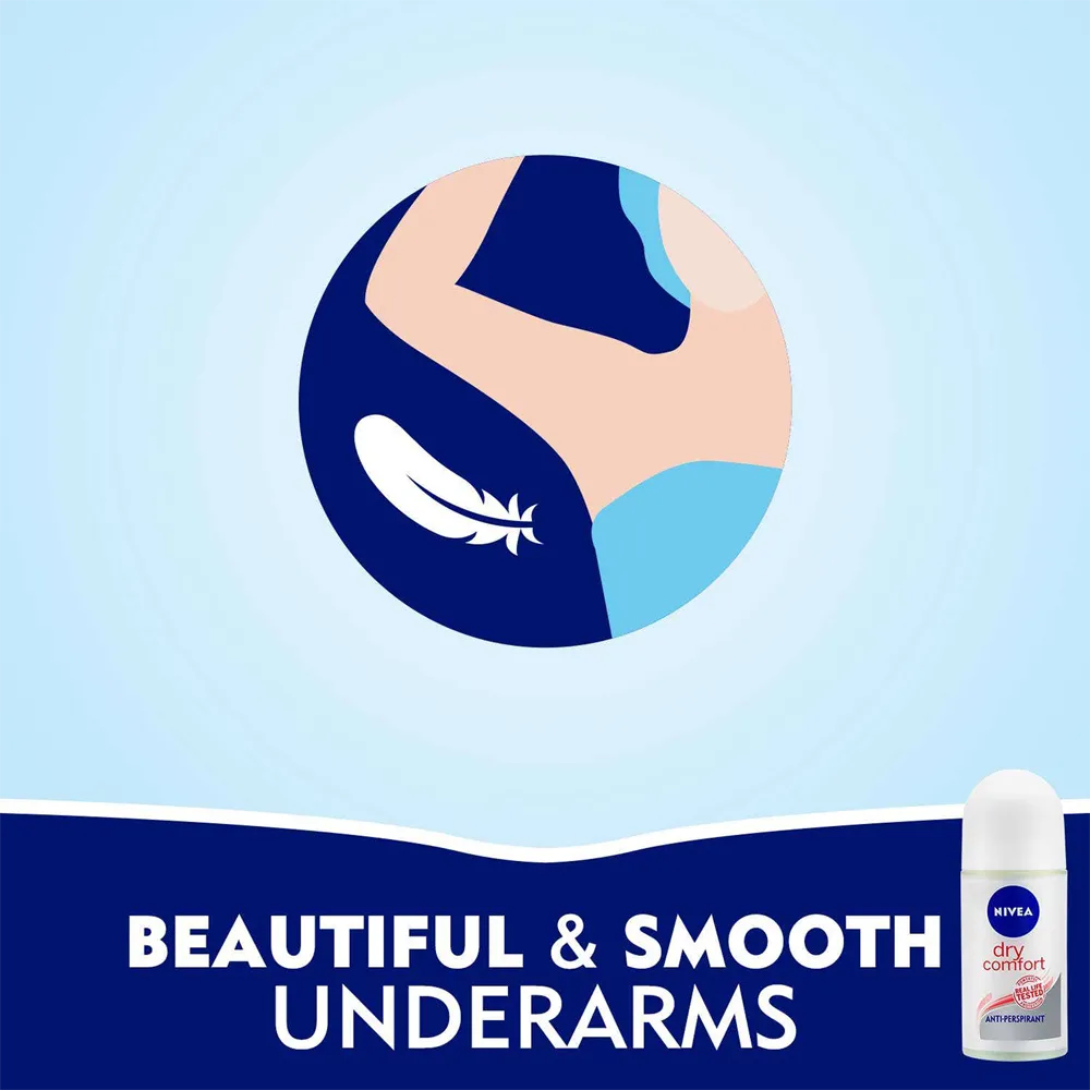 Nivea Dry Comfort Deodorant Roll-On - 50 ml thumbnail 2