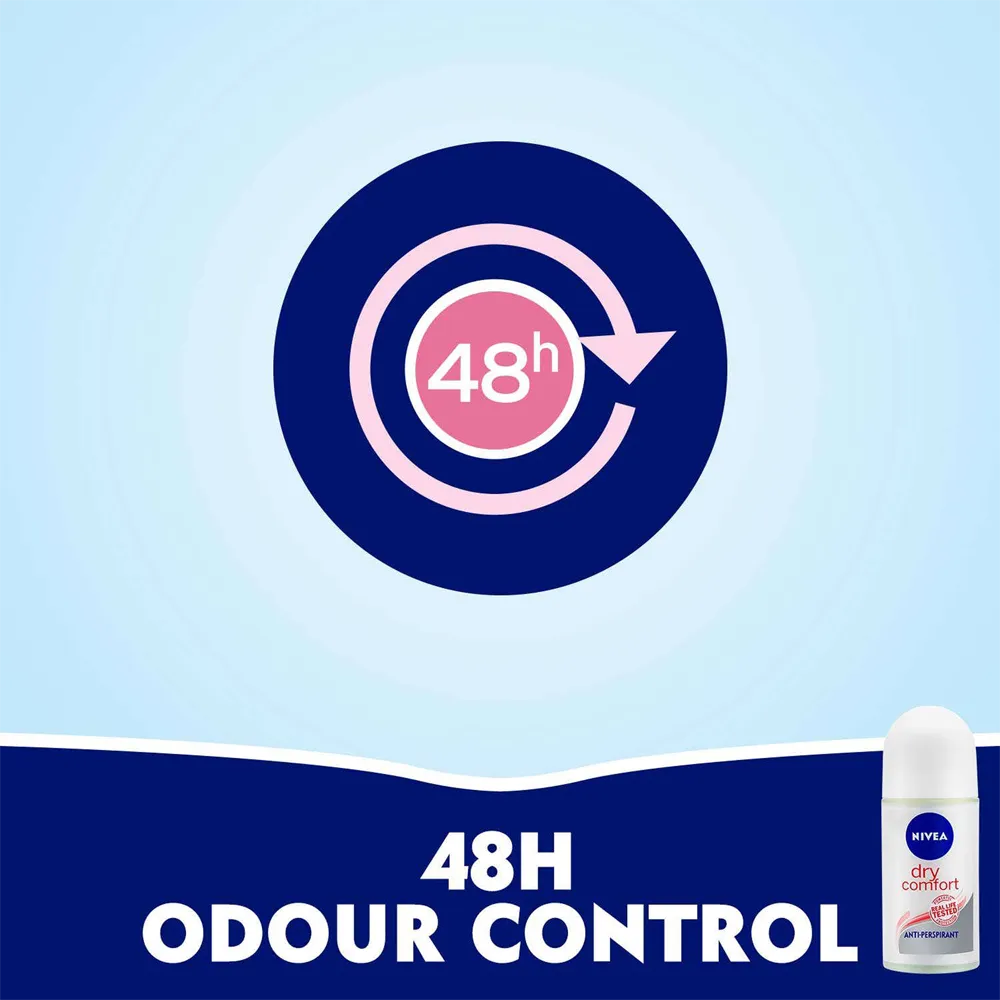 Nivea Dry Comfort Deodorant Roll-On - 50 ml thumbnail 3