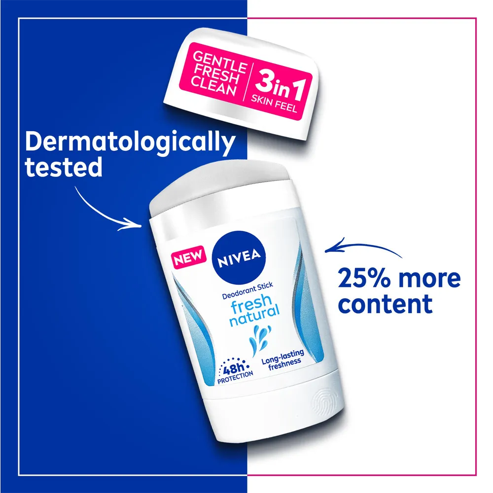 Nivea Fresh Natural Deodorant Stick - 50 ml thumbnail 6