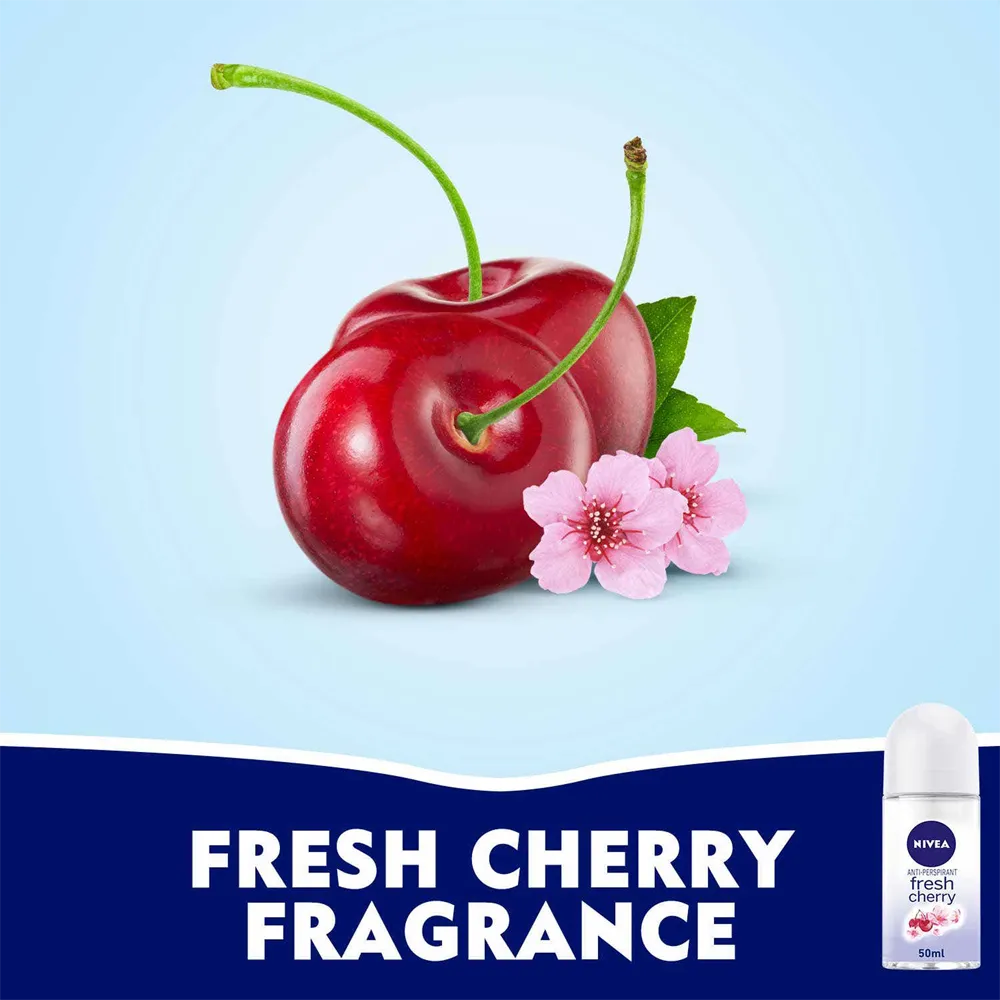 Nivea Fresh Cherry Deodorant Roll-On - 50 ml thumbnail 3