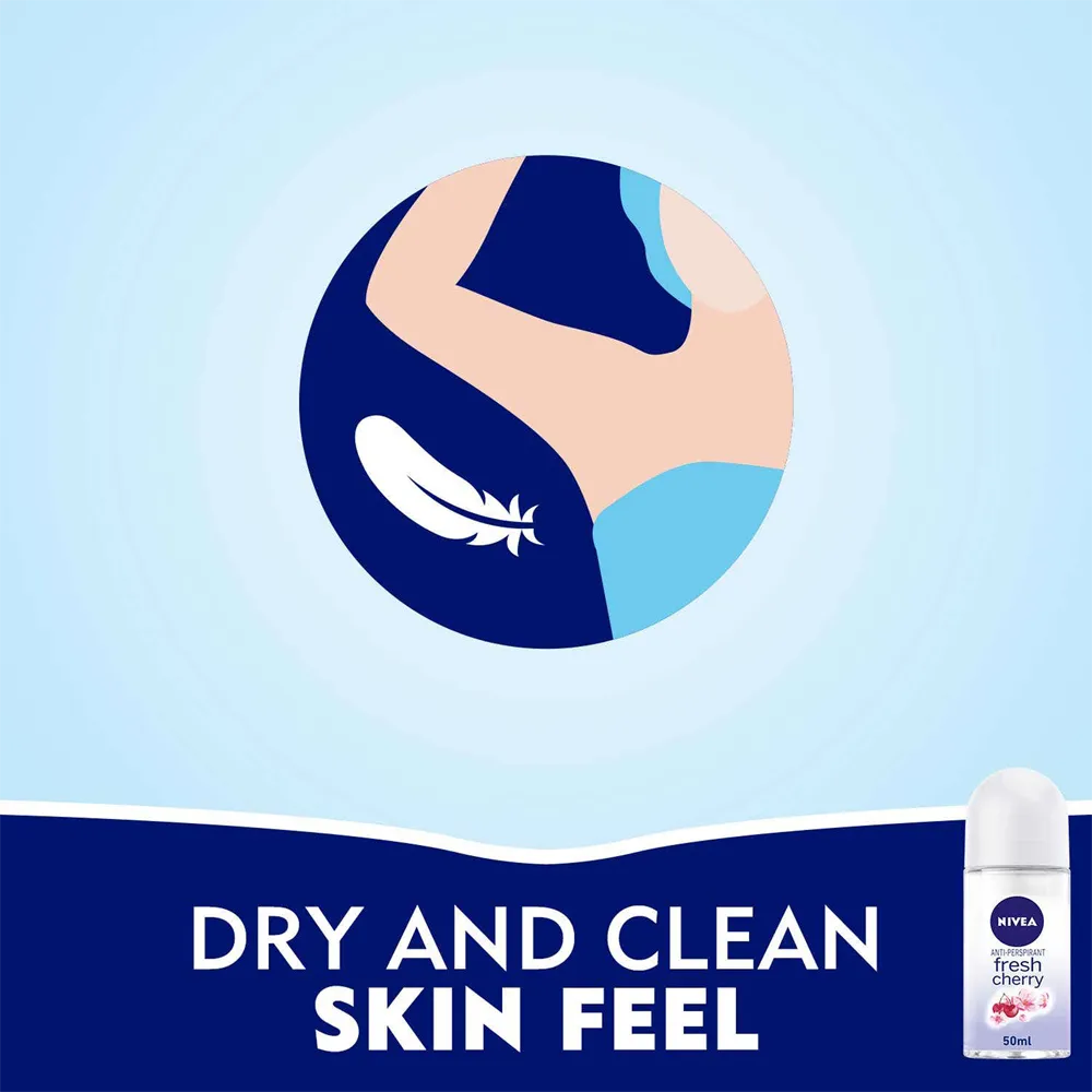 Nivea Fresh Cherry Deodorant Roll-On - 50 ml thumbnail 4