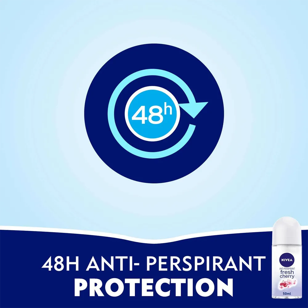 Nivea Fresh Cherry Deodorant Roll-On - 50 ml thumbnail 5