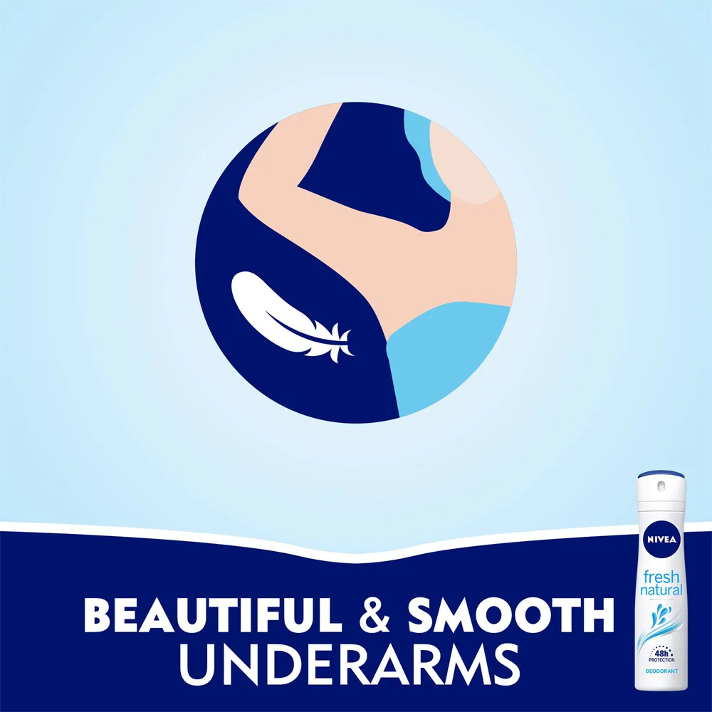 Nivea Fresh Natural Deodorant Spray - 150 ml thumbnail 3