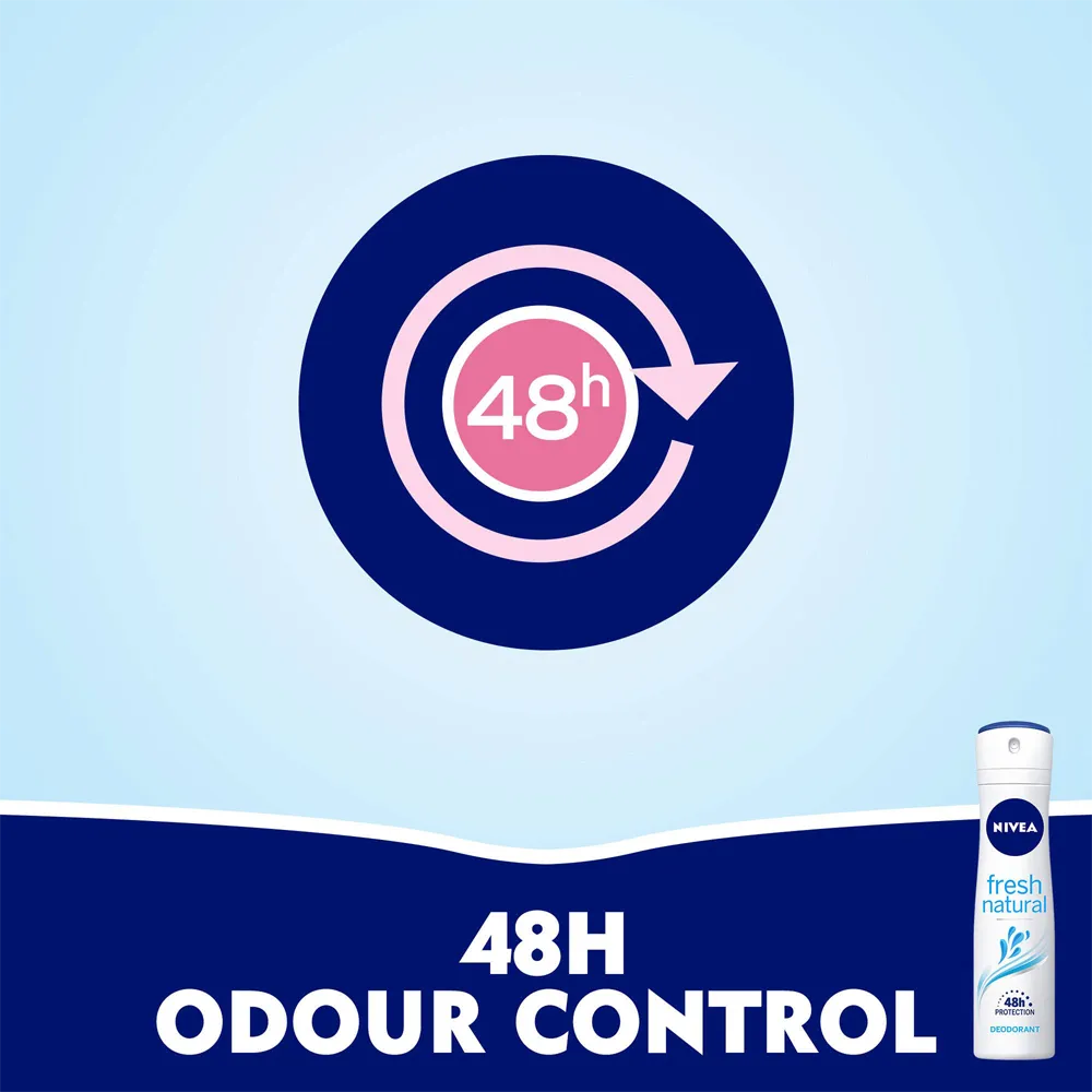 Nivea Fresh Natural Deodorant Spray - 150 ml thumbnail 4