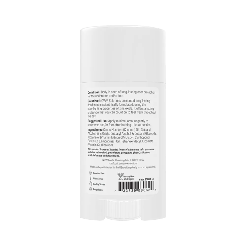 Now Solutions Long-Lasting Deodorant Stick, Unscented - Feminine Hygiene thumbnail 2