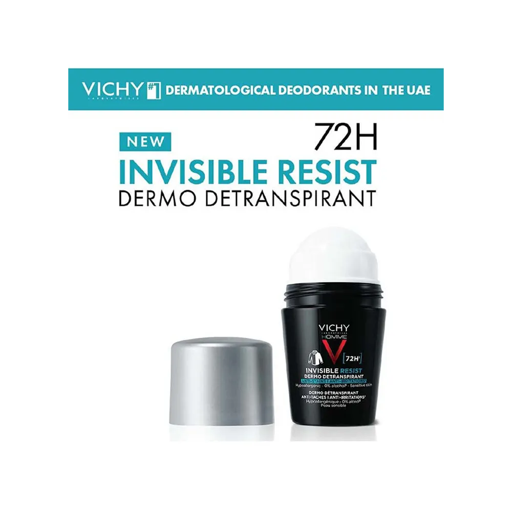 Vichy 72HR Invisible Resist Deodorant Roll-On - 50 ml thumbnail 3