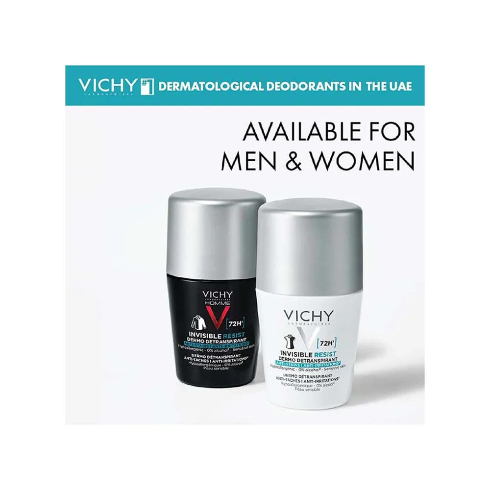 Vichy 72HR Invisible Resist Deodorant Roll-On - 50 ml thumbnail 6