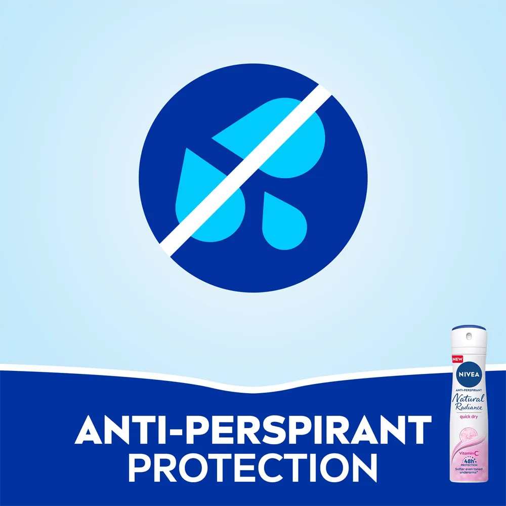 Nivea 48HR Natural Fairness Deodorant Spray - 150 ml thumbnail 3