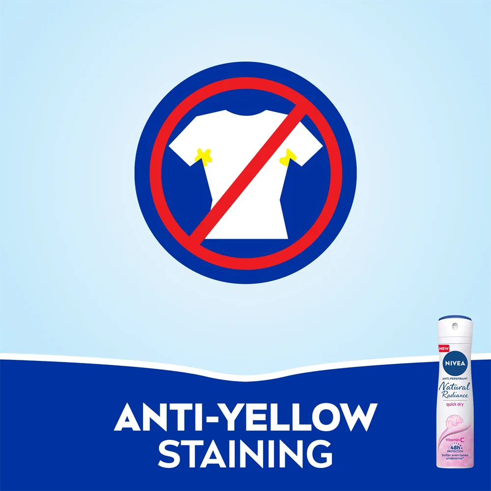 Nivea 48HR Natural Fairness Deodorant Spray - 150 ml thumbnail 4