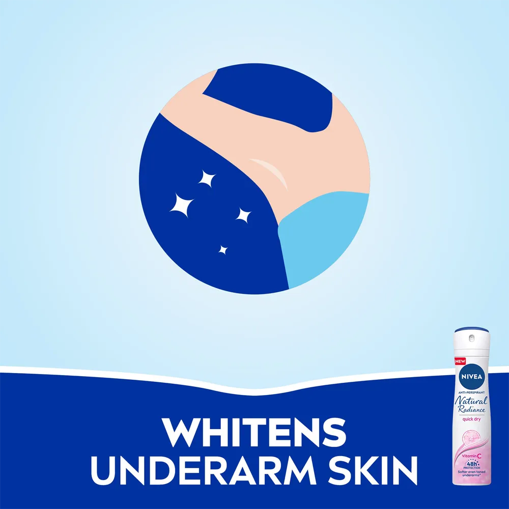 Nivea 48HR Natural Fairness Deodorant Spray - 150 ml thumbnail 5