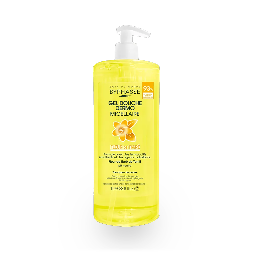 BYPHASSE Dermo Micellar Shower Gel Tiare Flower - 1000 ml thumbnail 1