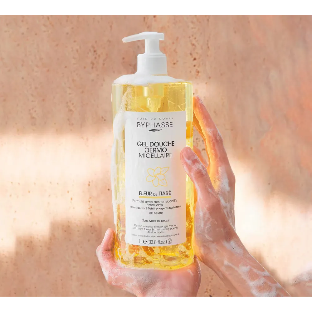 BYPHASSE Dermo Micellar Shower Gel Tiare Flower - 1000 ml thumbnail 2