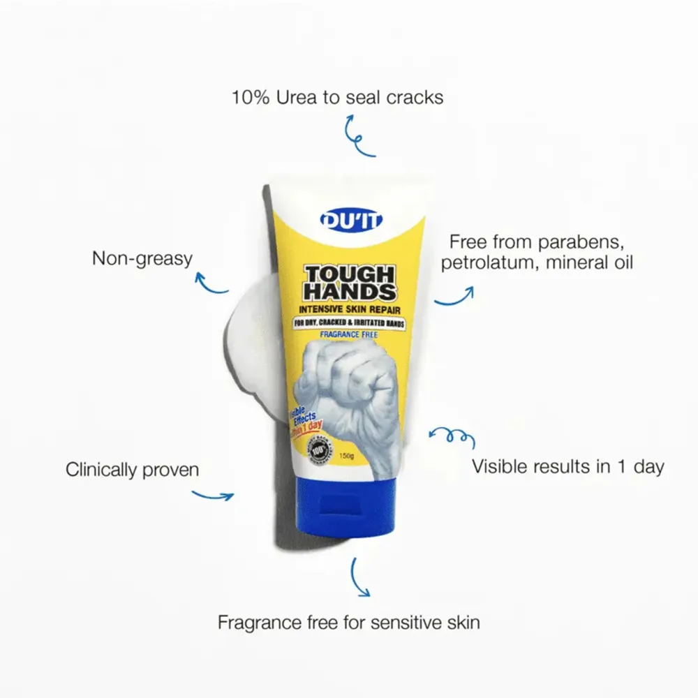 Du’It Tough Hands Intensive Skin Repair Fragrance Free Hand Cream - 150 g thumbnail 4