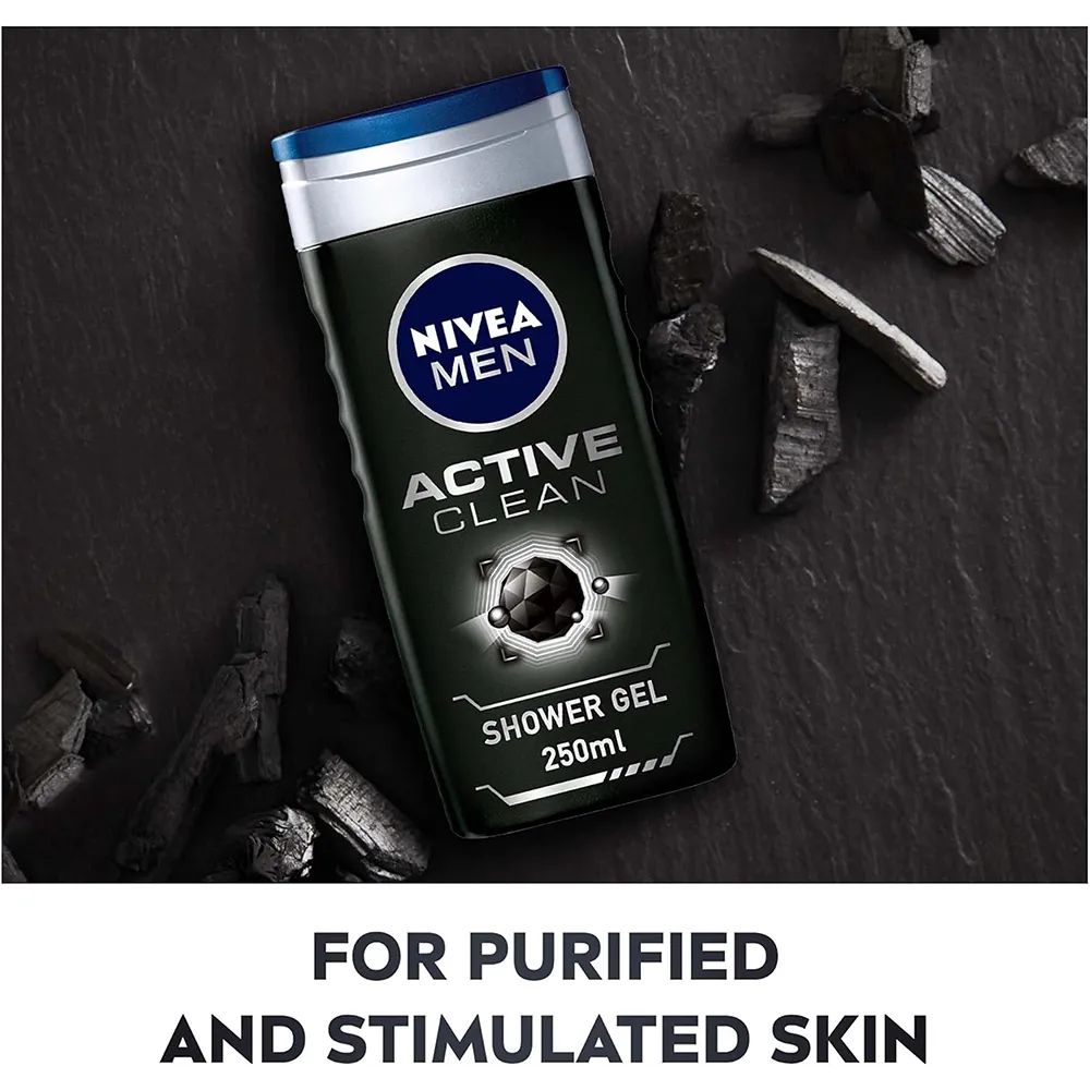 Nivea Active Clean Shower Gel - 250 ml thumbnail 2