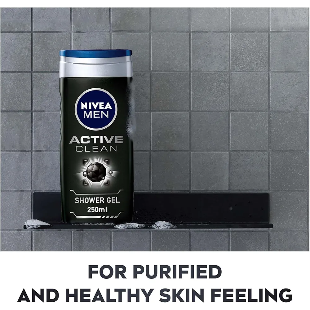 Nivea Active Clean Shower Gel - 250 ml thumbnail 5