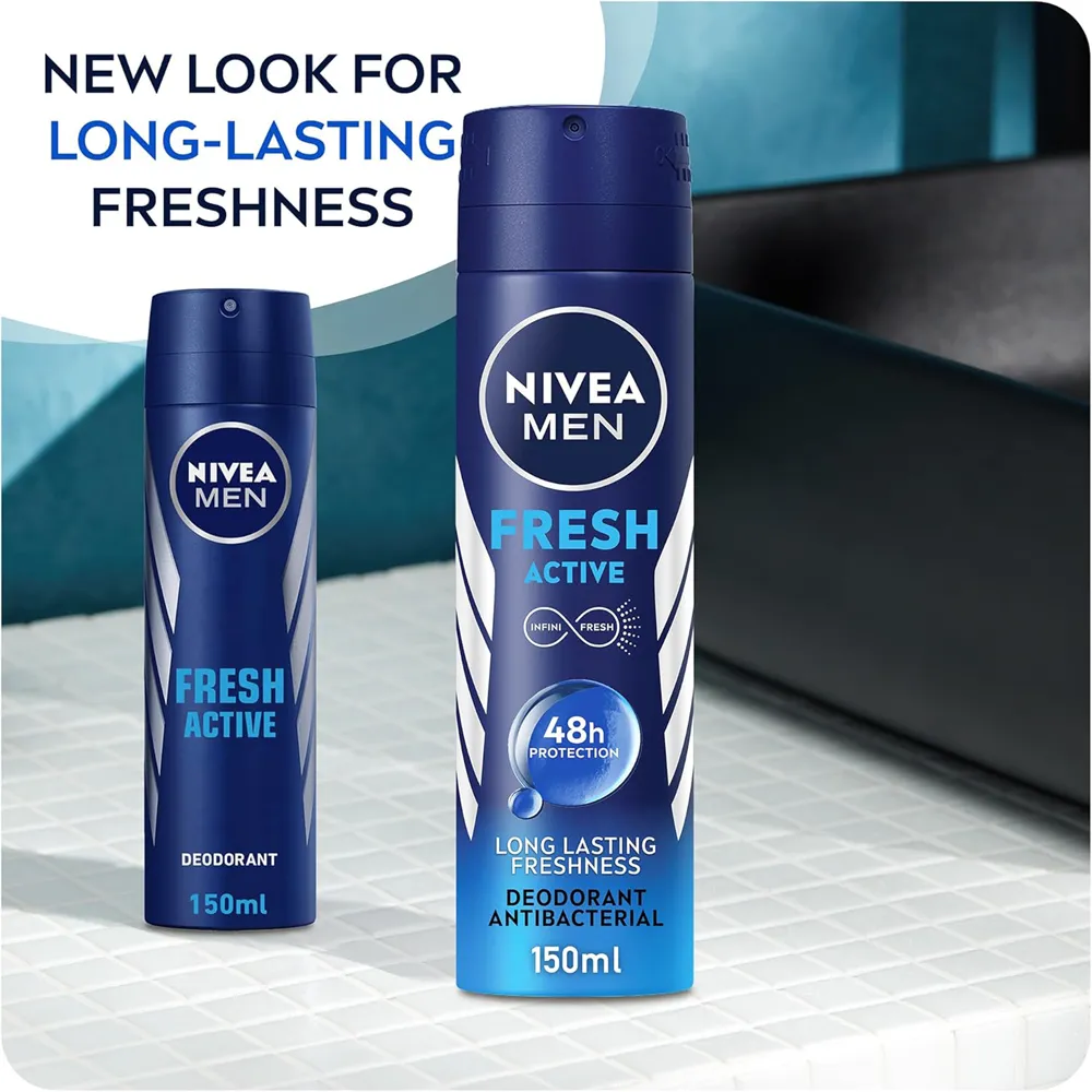 Nivea Men Fresh Active Deodorant Spray - 150 ml thumbnail 2