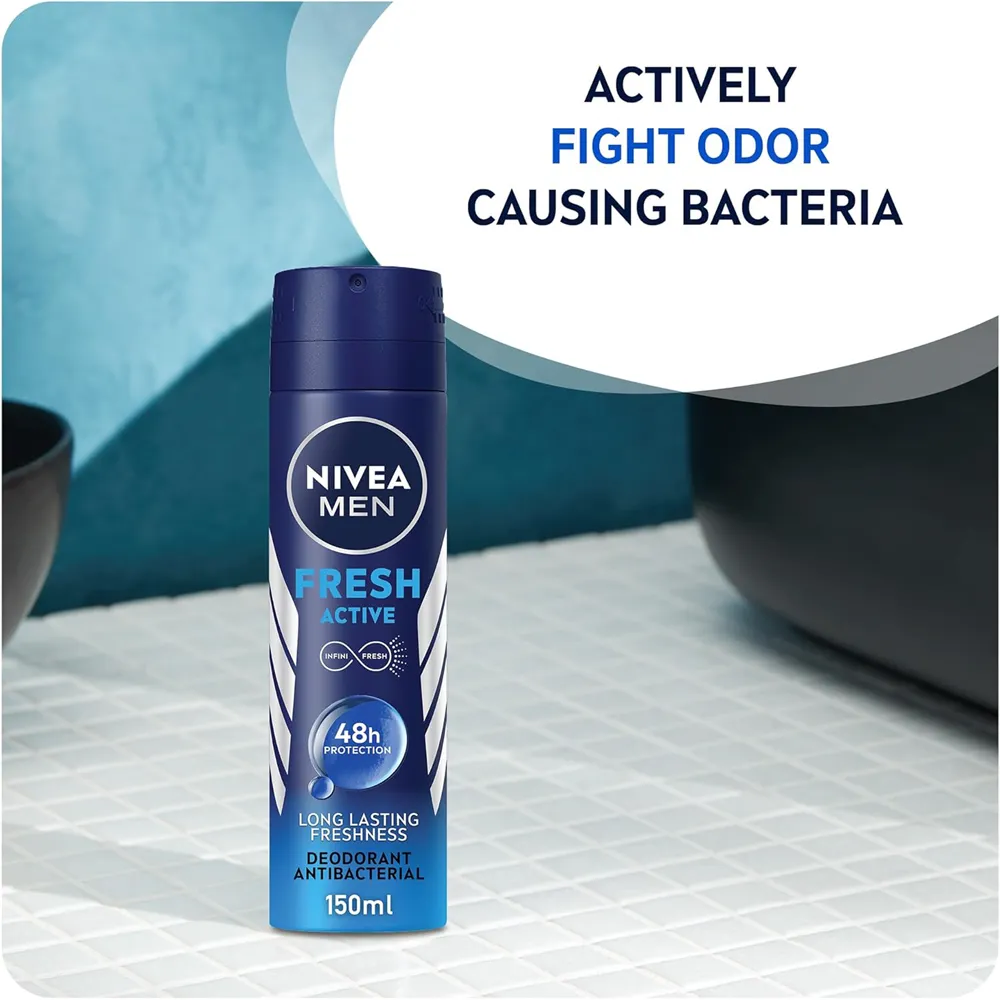 Nivea Men Fresh Active Deodorant Spray - 150 ml thumbnail 3