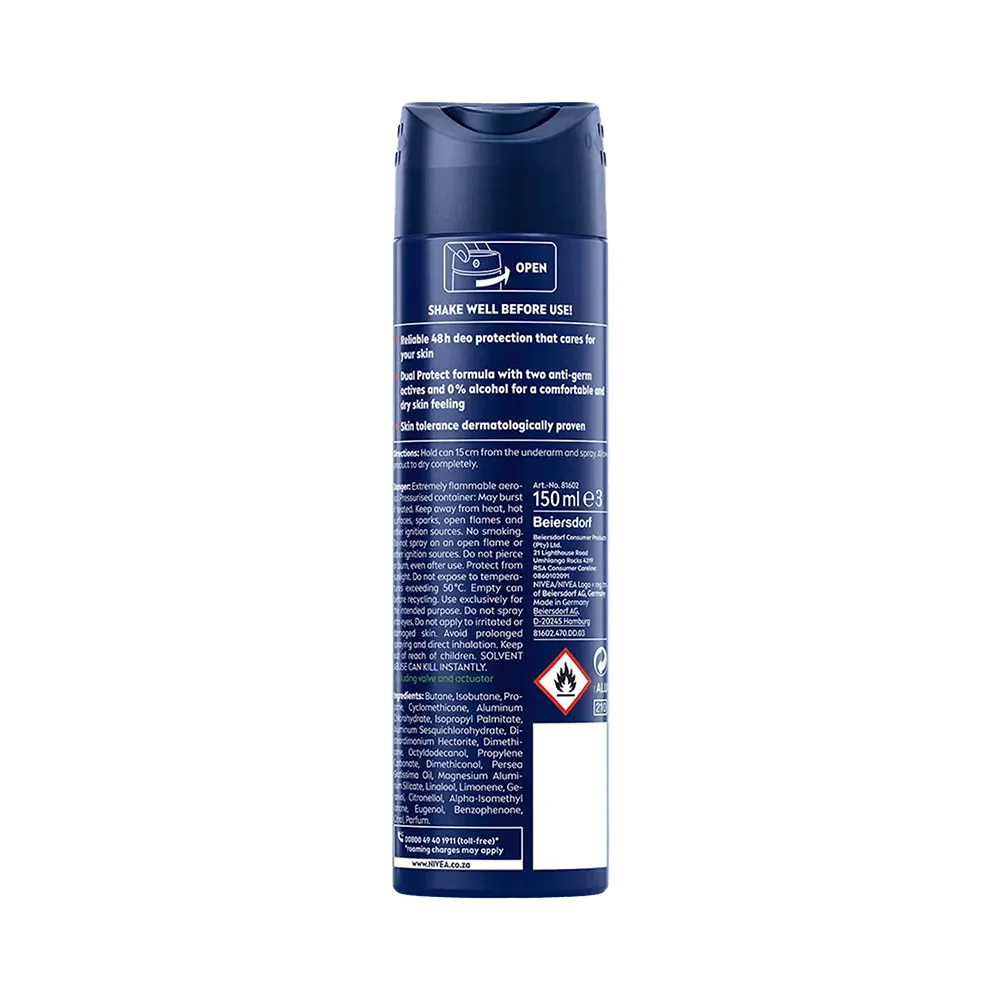 Nivea Men Dry Impact Anti-Perspirant Deodorant Spray - 150 ml thumbnail 2