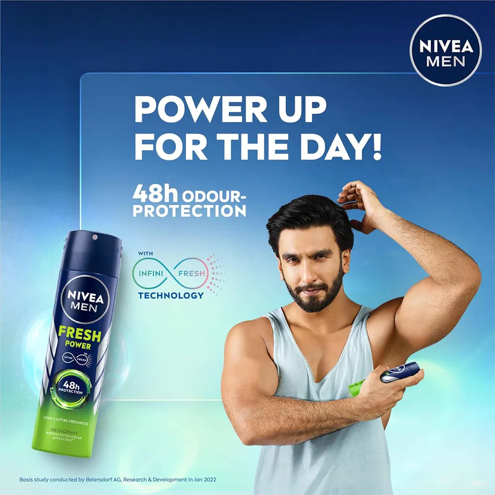 Nivea Men Fresh Power Deodorant Spray - 150 ml thumbnail 2