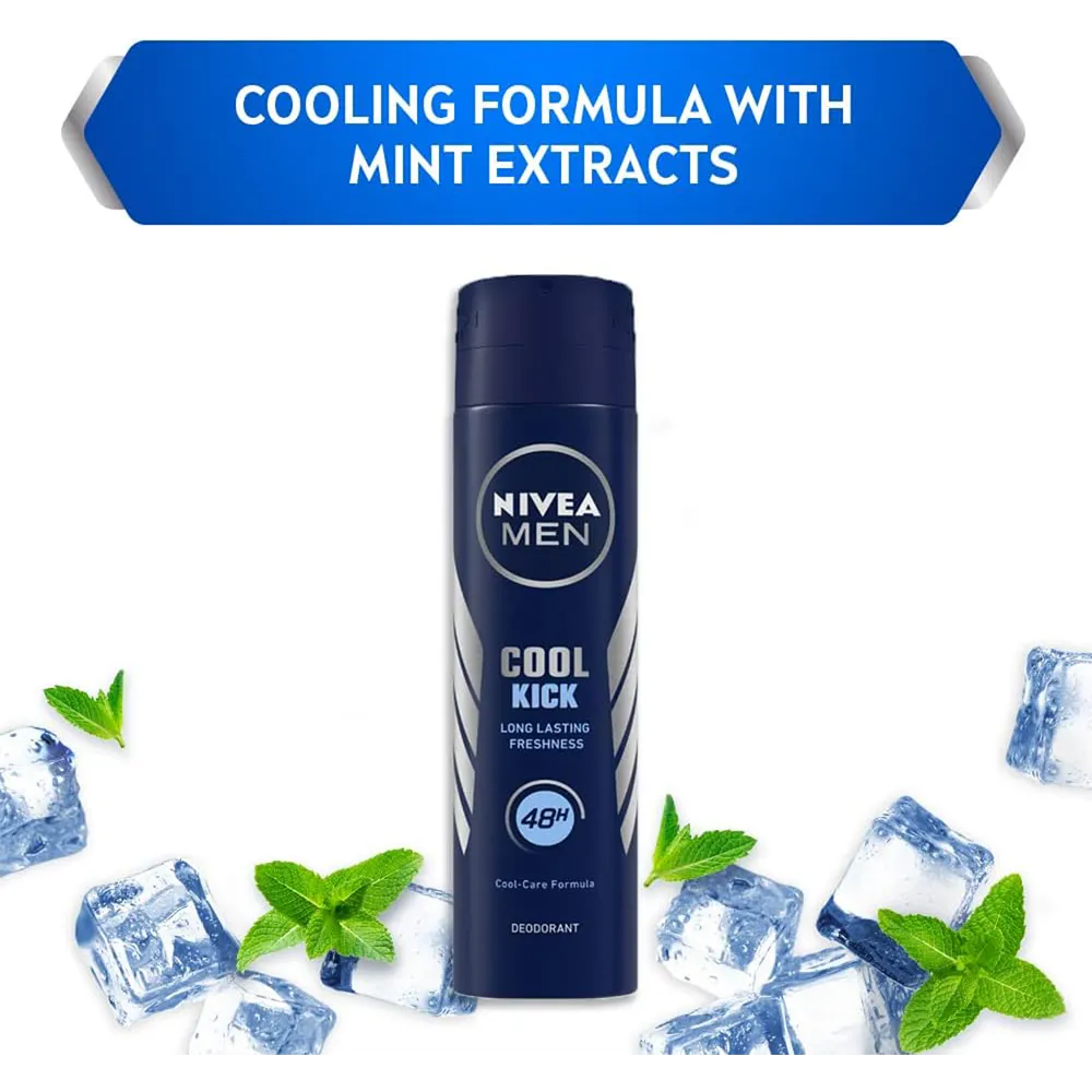 Nivea Men Cool Kick Anti-Perspirant Deodorant Spray - 200 ml thumbnail 4