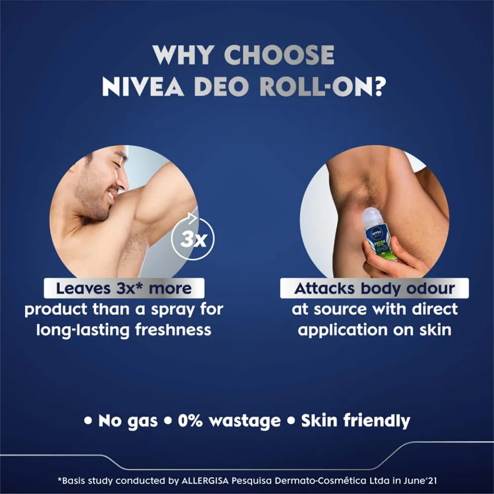 Nivea Men Fresh Power Deodorant Roll On - 50 ml thumbnail 2