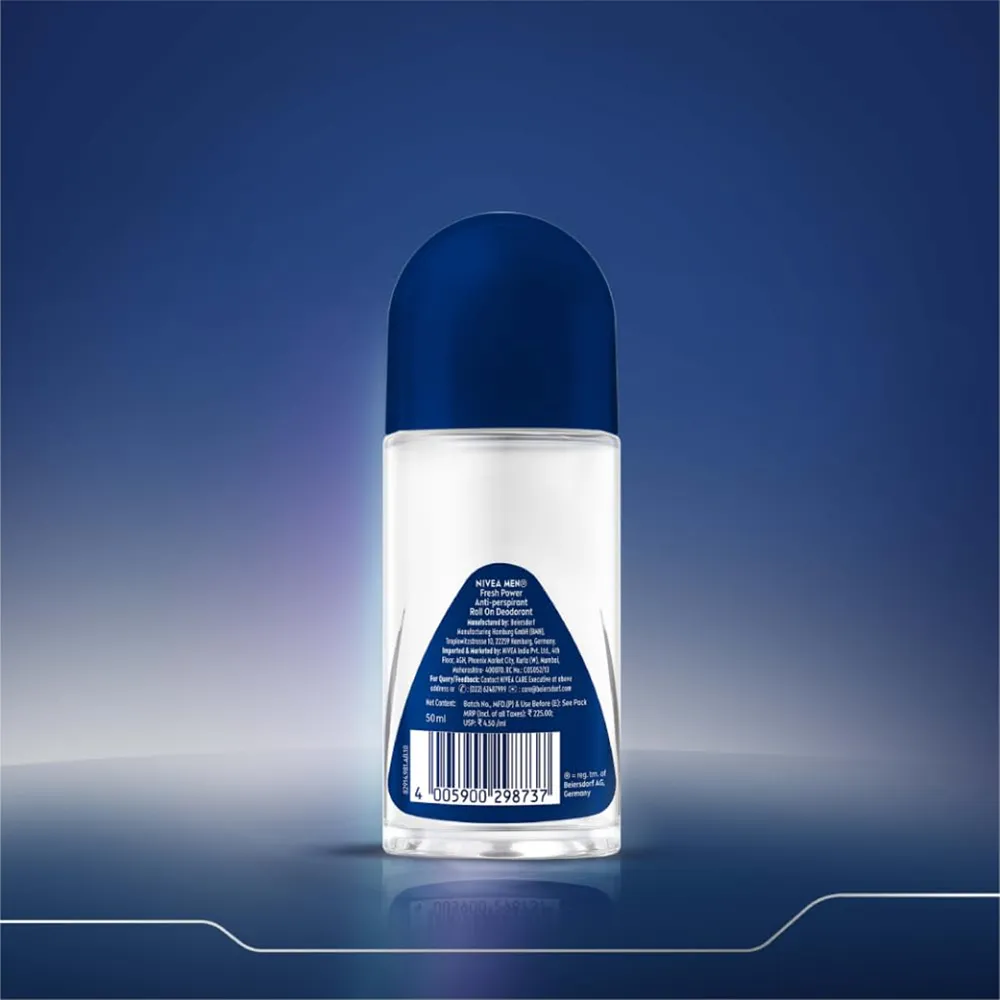 Nivea Men Fresh Power Deodorant Roll On - 50 ml thumbnail 4