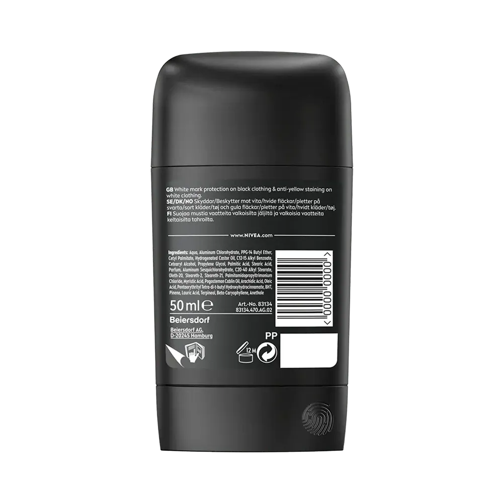 Nivea Men Black & White Invisible Original Anti-Perspirant Stick - 50 ml thumbnail 2