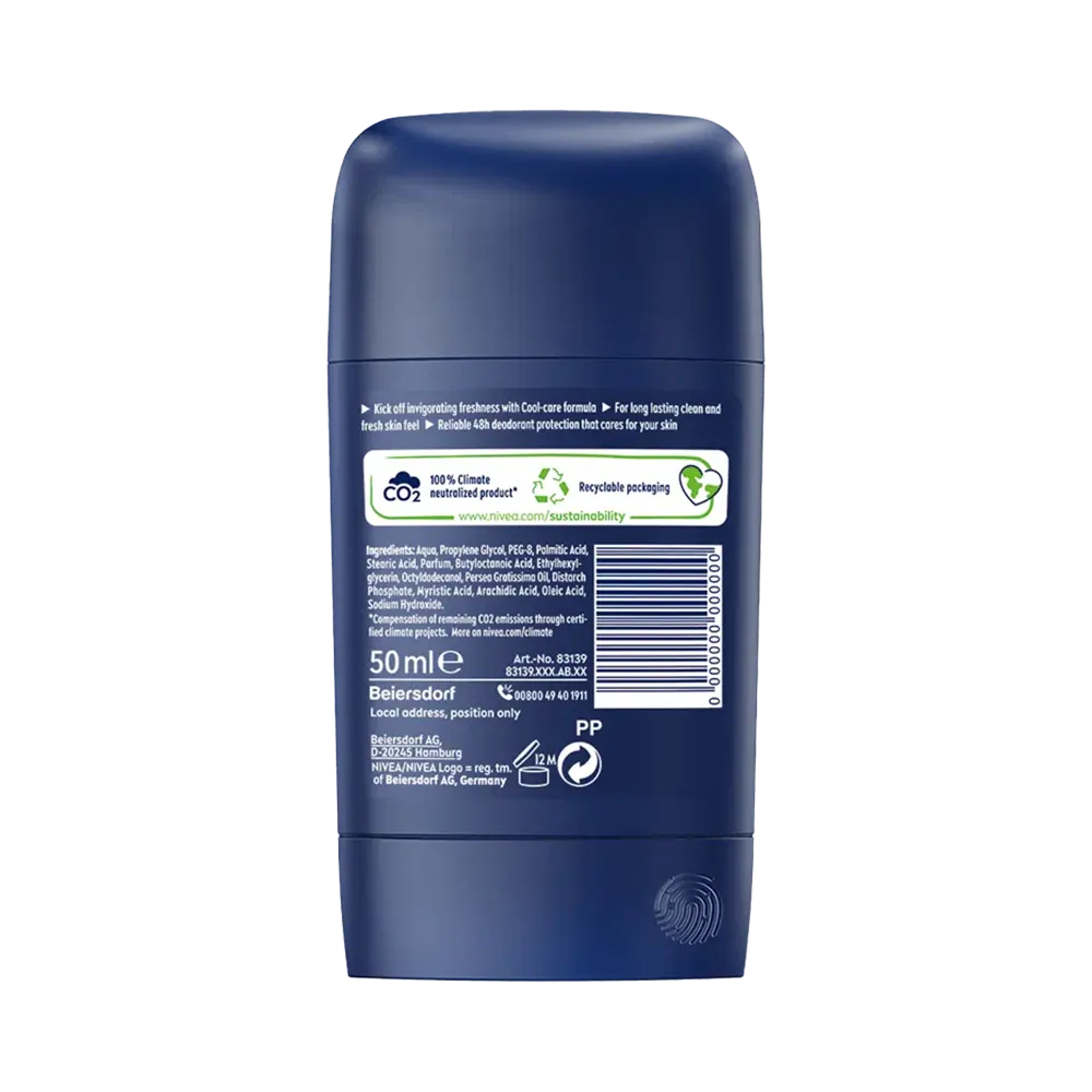 Nivea Men Cool Kick Deodorant Stick - 50 ml thumbnail 2