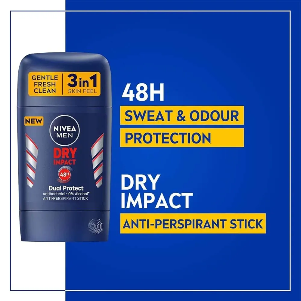 Nivea Men Dry Impact Anti-Perspirant Stick - 50 ml thumbnail 2