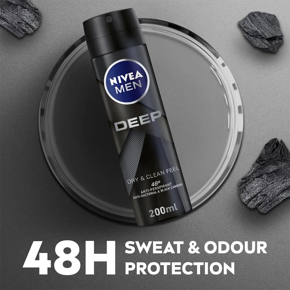 Nivea Men Deep Dark Wood Anti-Perspirant Spray - 200 ml thumbnail 3