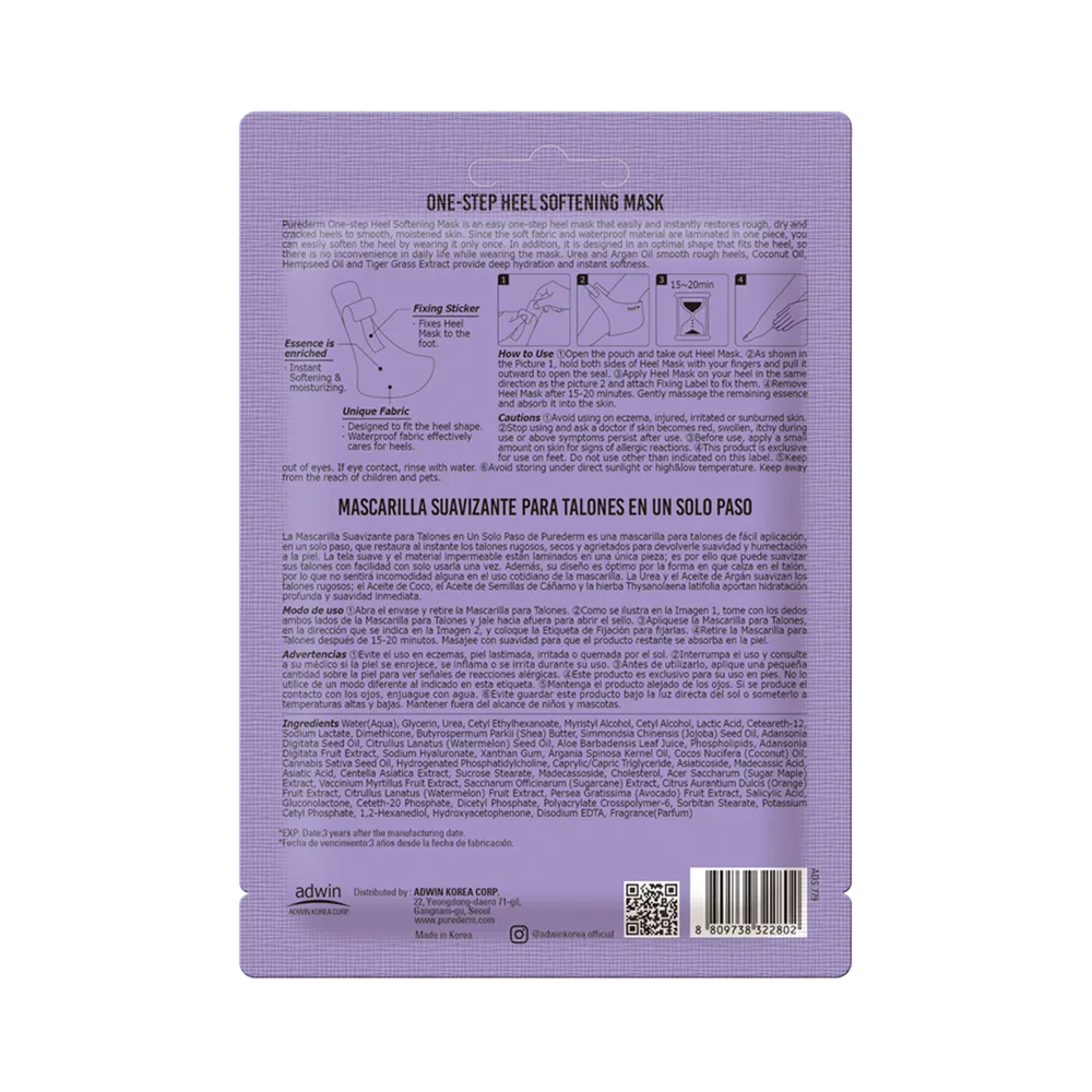 Purederm One-Step Heel Softening Mask (1 Pair) thumbnail 2