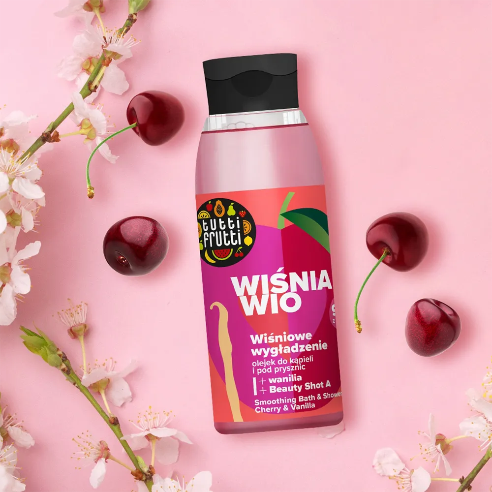 Tutti Frutti Wiśnia Wio Smoothing Bath And Shower Oil - 400 ml thumbnail 3