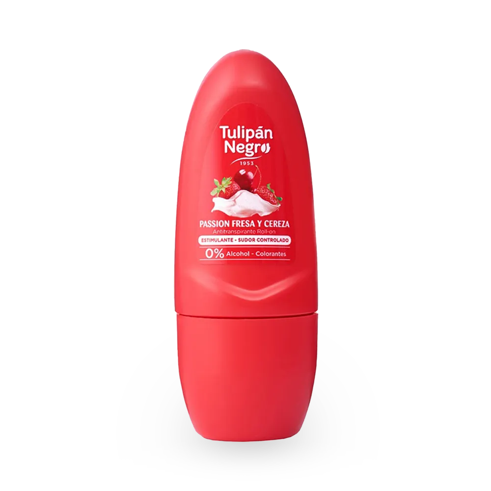 Tulipan Negro Strawberry & Cherry Antiperspirant Deodorant Roll-On - 50 ml thumbnail 1