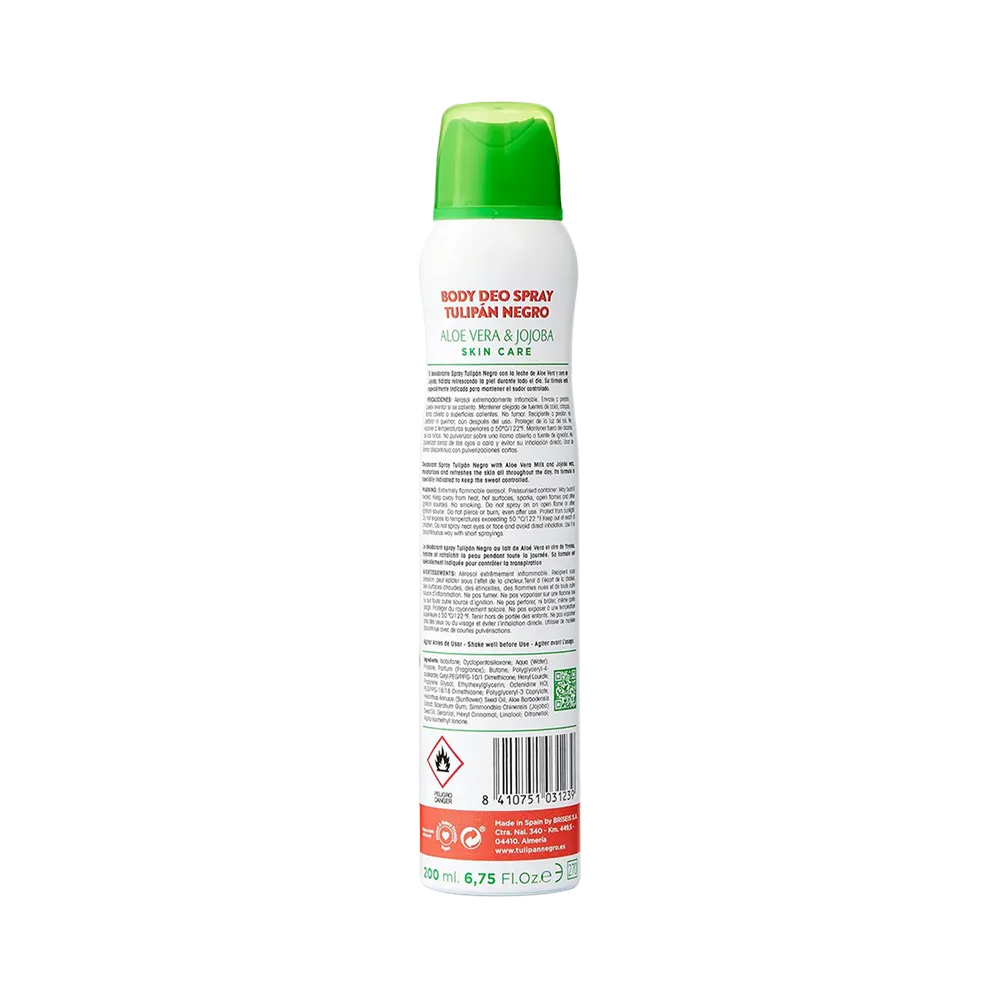Tulipan Negro Aloe Vera & Jojoba Body Deo Spray - 200 ml thumbnail 2