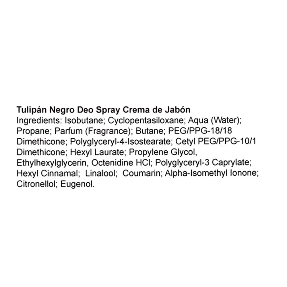 Tulipan Negro Crema De Jabon Body Deo Spray - 200 ml thumbnail 2