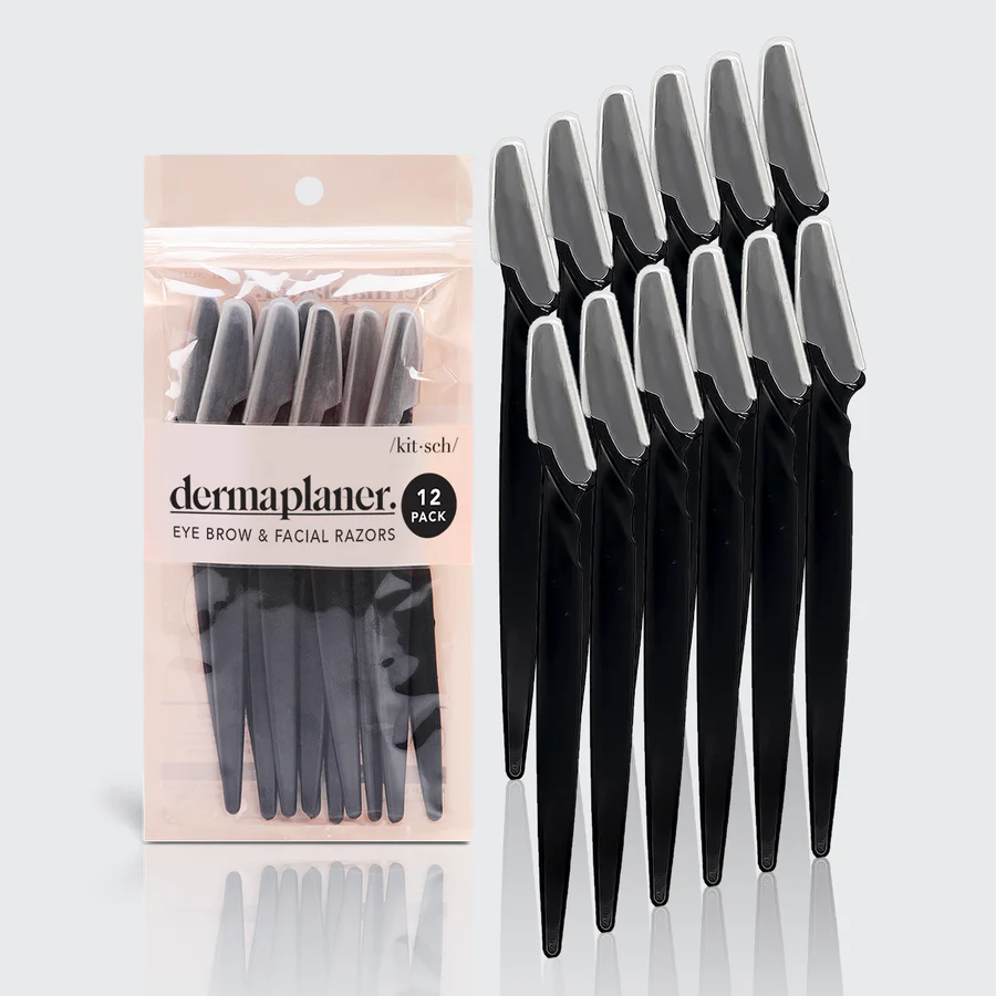Kitsch Recycled Plastic Black Dermaplaners Set - 12 pcs thumbnail 1