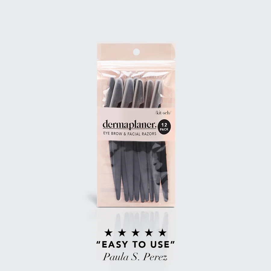 Kitsch Recycled Plastic Black Dermaplaners Set - 12 pcs thumbnail 2