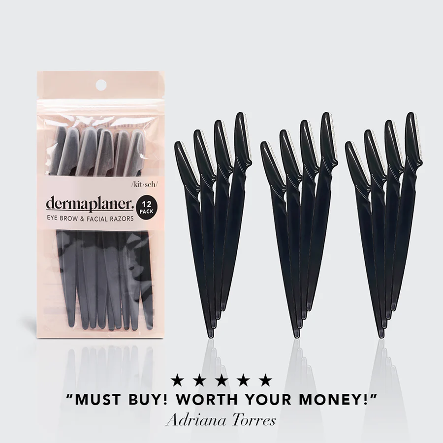 Kitsch Recycled Plastic Black Dermaplaners Set - 12 pcs thumbnail 4