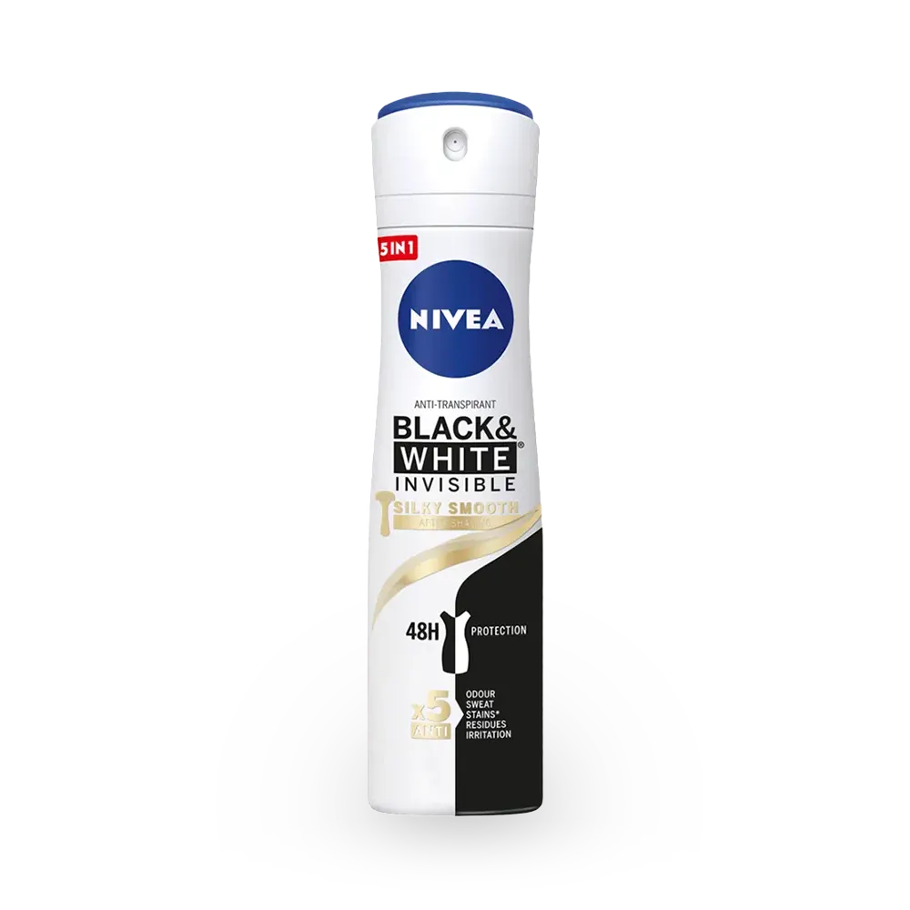 Nivea Black & White Invisible Silky Smooth Spray
 - 150 ml thumbnail 1