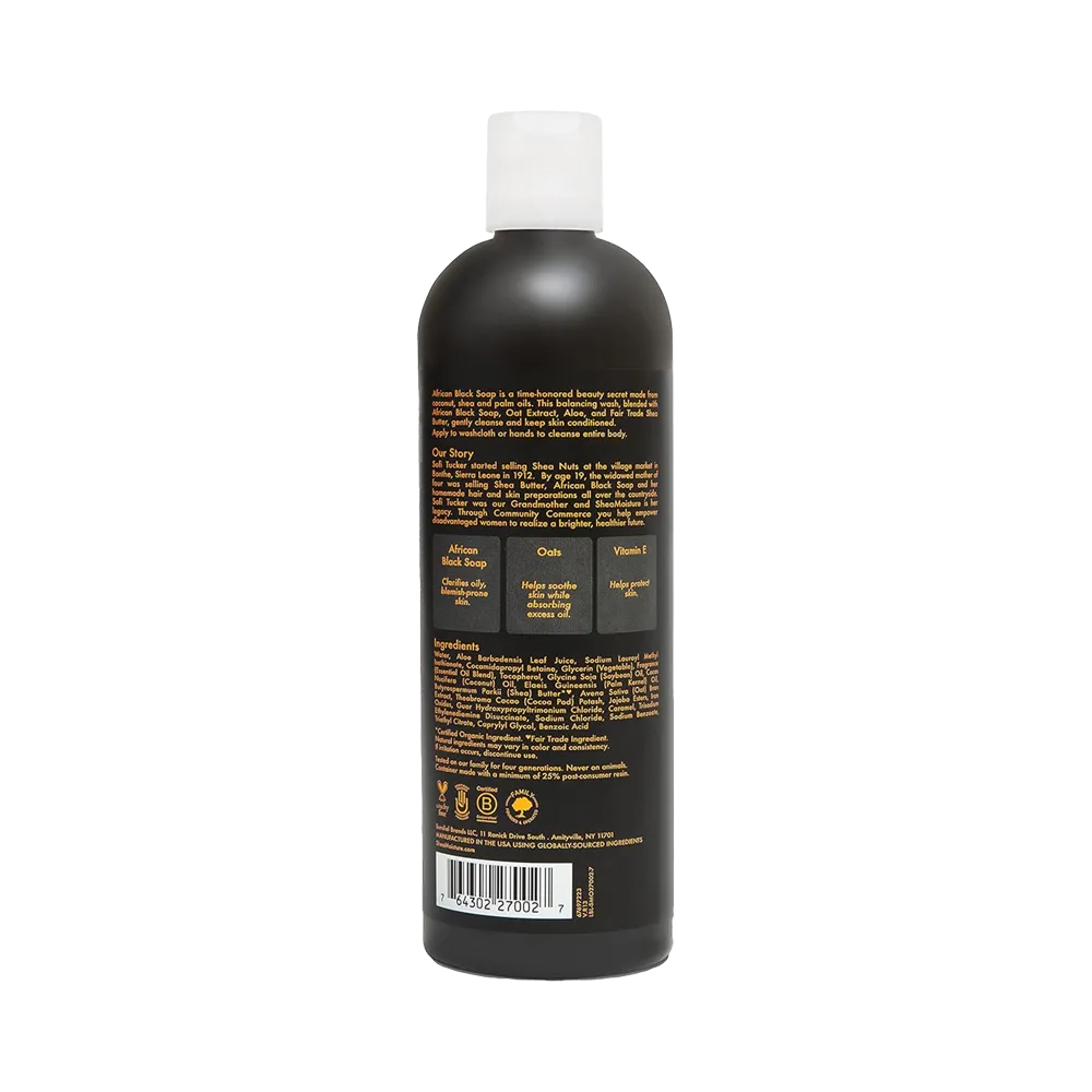 Shea Moisture African Black Soap Soothing Body Wash - 384 ml thumbnail 2