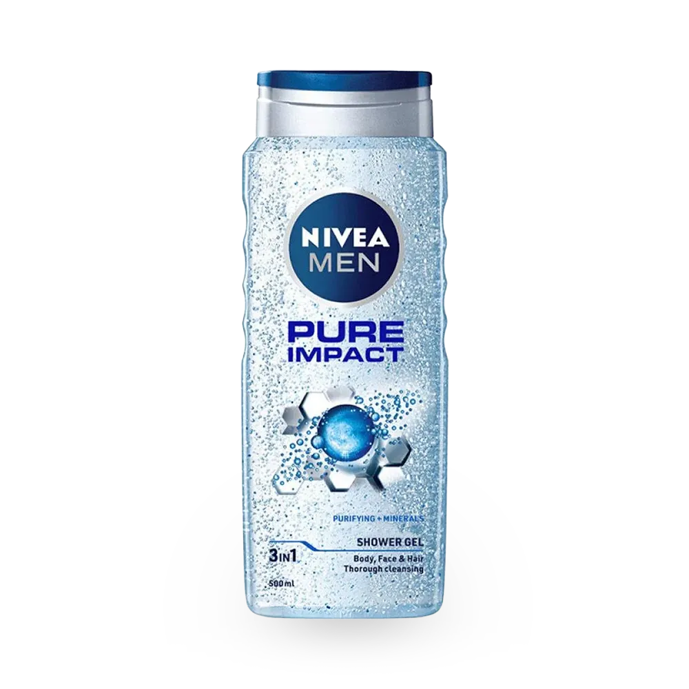 Nivea Men Pure Impact Shower Gel - 500 ml thumbnail 1