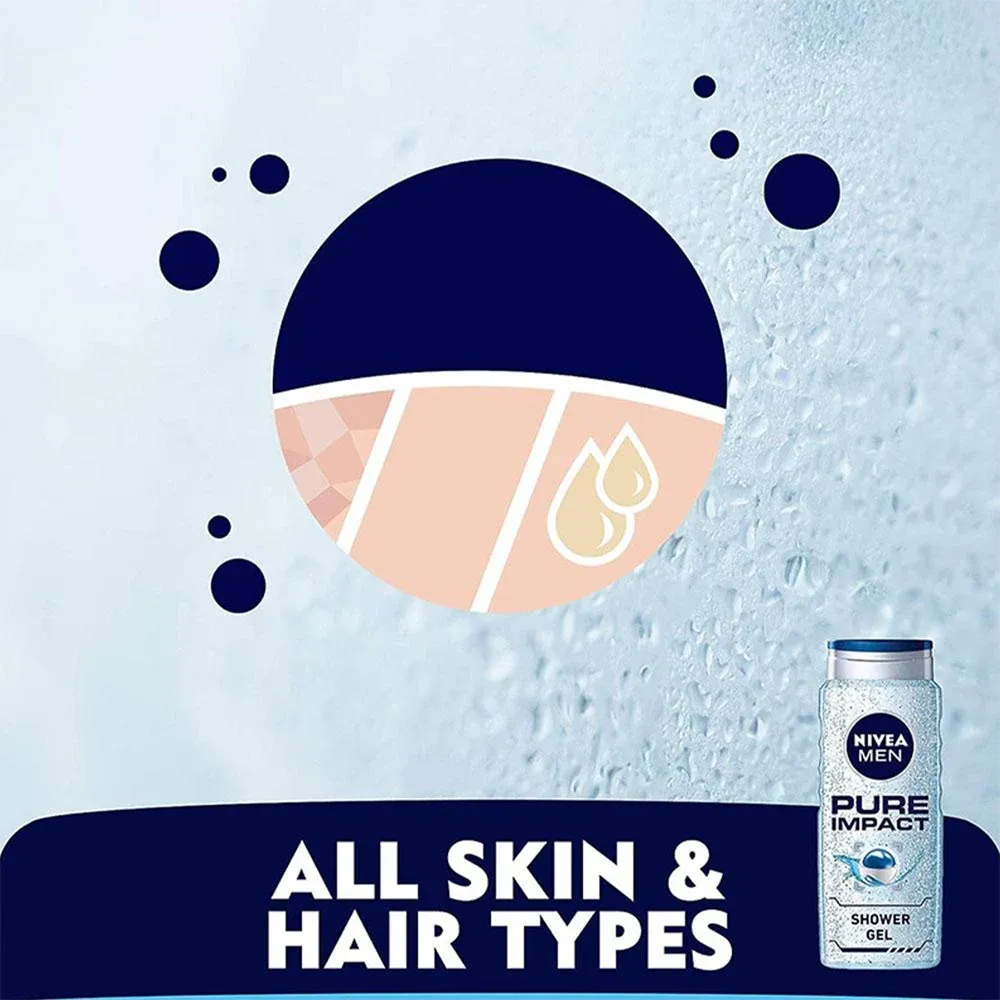 Nivea Men Pure Impact Shower Gel - 500 ml thumbnail 3